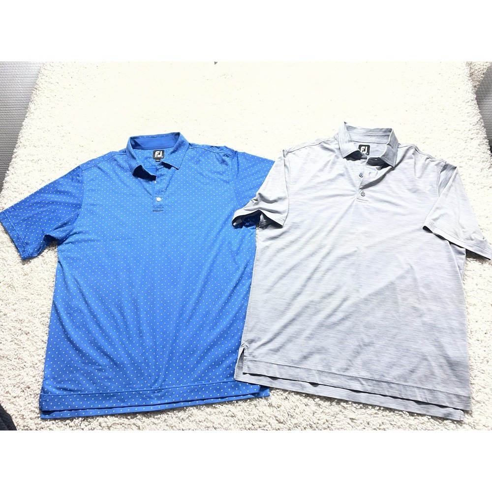 FootJoy FJ Men's L Golf Short Sleeve Polo Shirts Lot Of 2 EUC